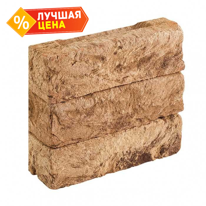 Кирпич облицовочный Донские зори Видное, 215х50х65 мм