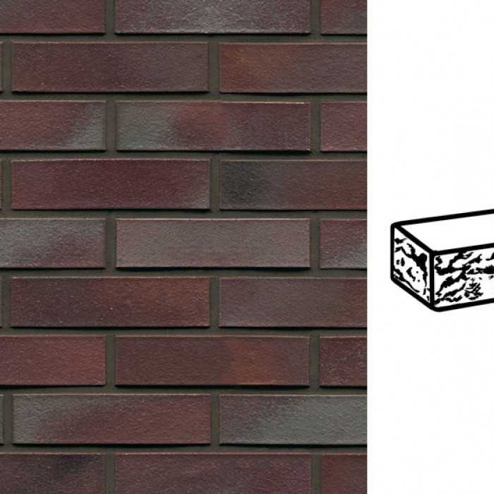 Кирпич клинкерный Muhr 10 Violettblau geflammt готик, 290х90х71 мм